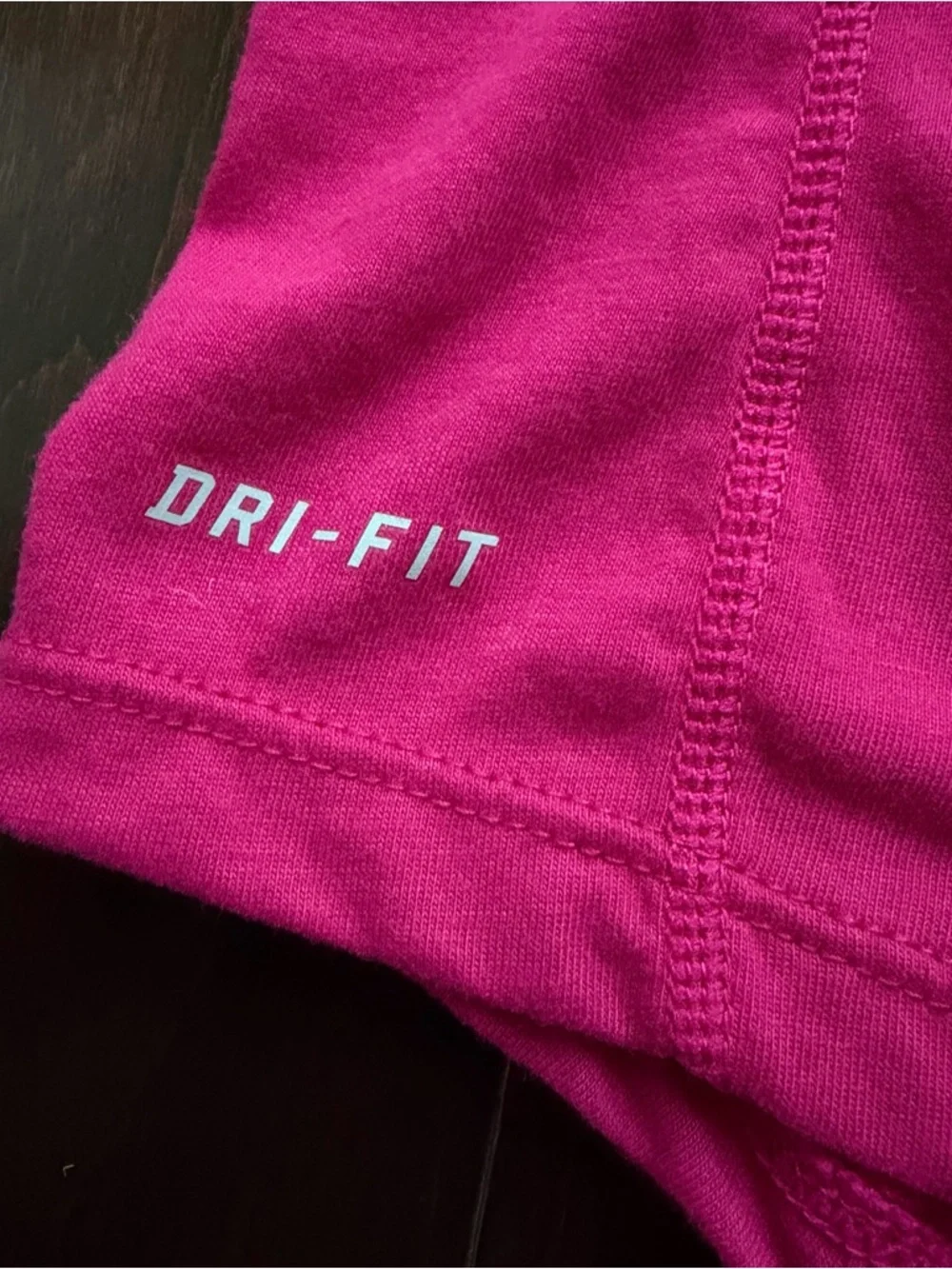 Nike Women’s Dri Fit Running Long Sleeve hood Size M Thumbholes Pink Activewear - Picture 7 of 10